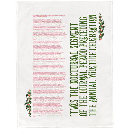 'Twas the Nocturnal Segment of the Diurnal Period' Tea Towel - 6 pack