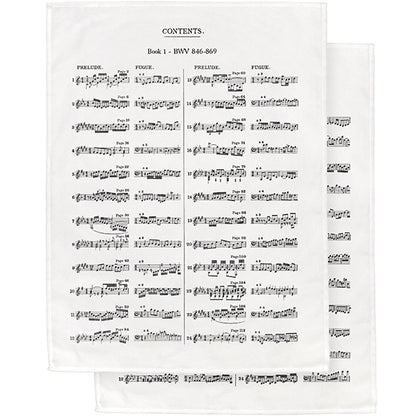 The Well-Tempered Clavier Set of 2 Tea Towels