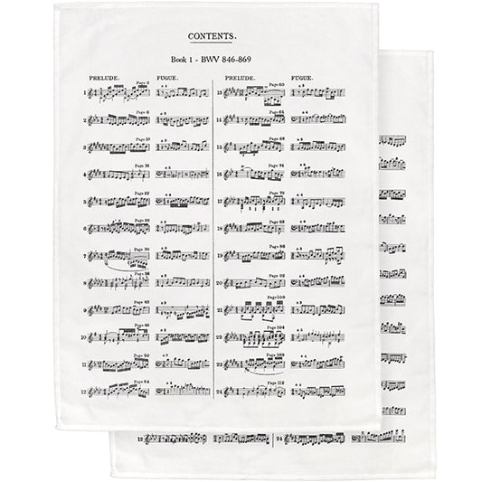 The Well-Tempered Clavier Set of 2 Tea Towels