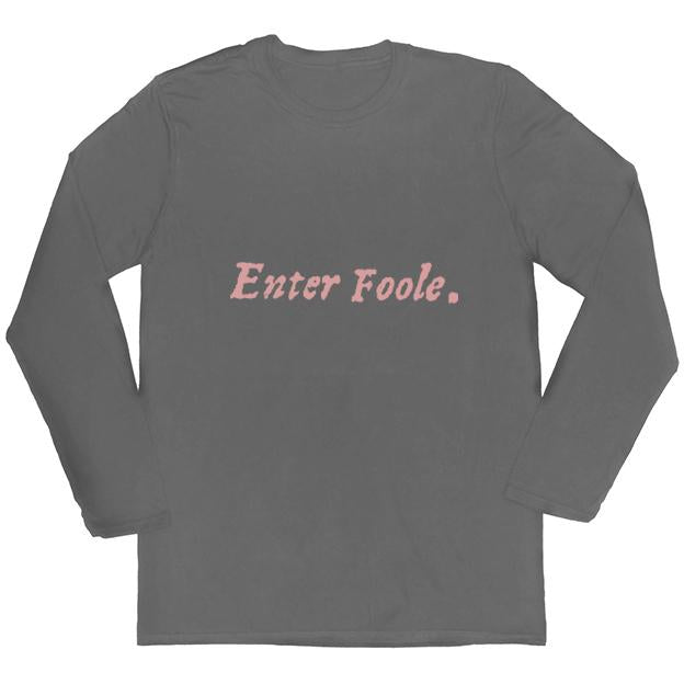 Enter Foole First Folio Long-Sleeved Unisex T-shirt - Grey