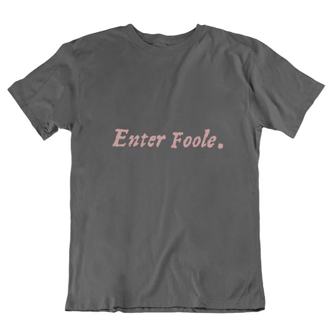 Enter Foole First Folio Unisex T-shirt - Grey