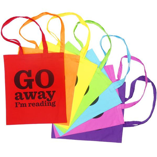 Go Away I'm Reading Bag RAINBOW SET - pack of 7