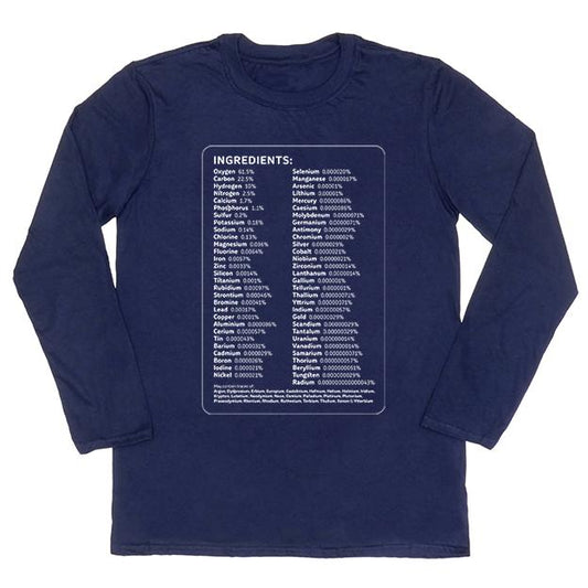 Human Ingredients Unisex Long-Sleeved T-shirt - Navy
