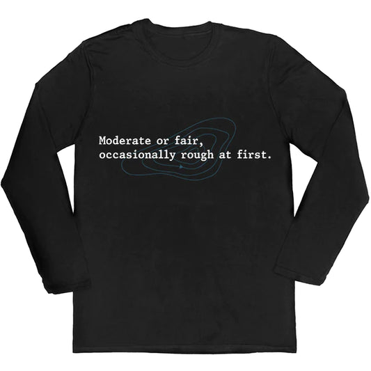 The Shipping Forecast: Moderate or fair, occasionally rough at first Long-Sleeved Unisex T-shirt - black