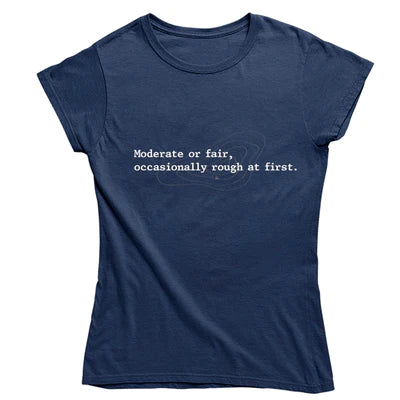 The Shipping Forecast: Moderate or Fair, Occasionally Rough at First Women’s Fitted T-shirt