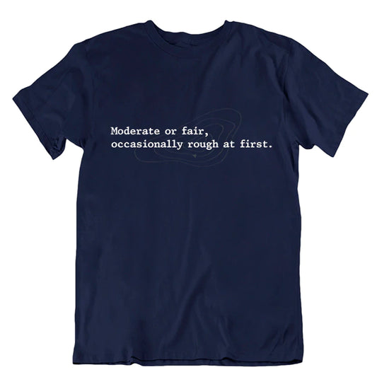 The Shipping Forecast: Moderate or Fair, Occasionally Rough at First Unisex T-shirt Navy