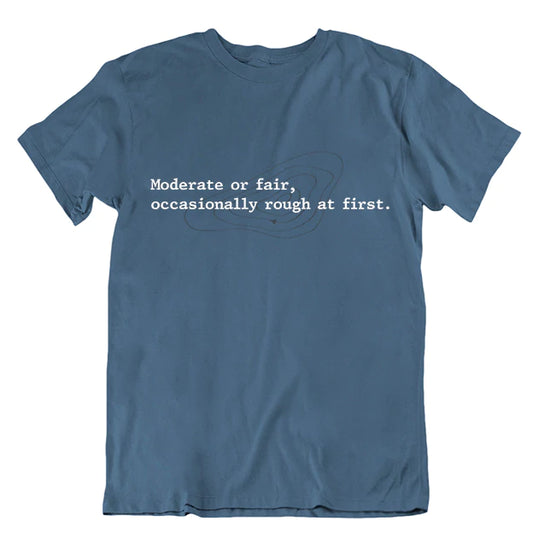 The Shipping Forecast: Moderate or Fair, Occasionally Rough at First Unisex T-shirt Indigo