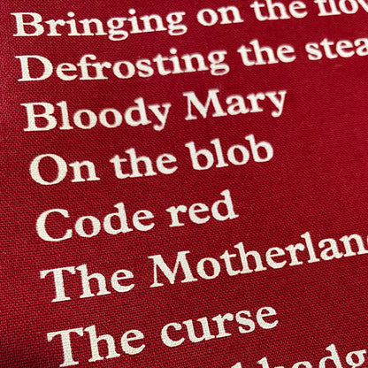 Period Euphemisms tote bag - 2 colours available