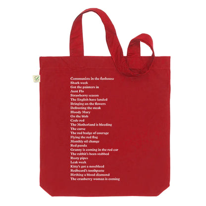 Period Euphemisms tote bag - 2 colours available