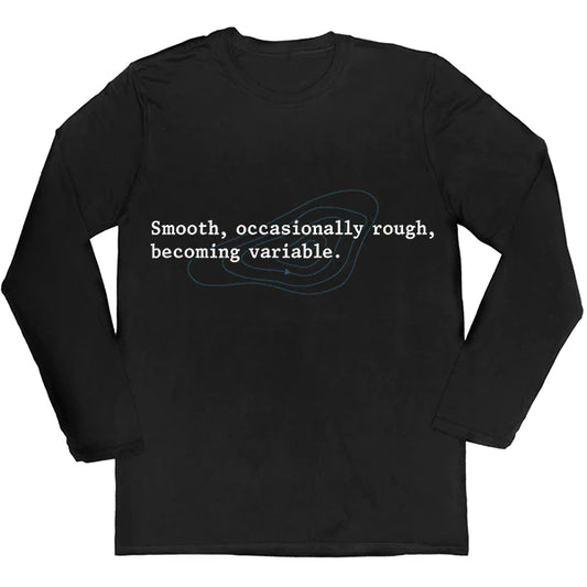 The Shipping Forecast: Smooth, occasionally rough, becoming variable Long-Sleeved Unisex T-shirt - black