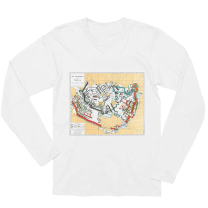 Troy Map Unisex T-shirt - long-sleeved