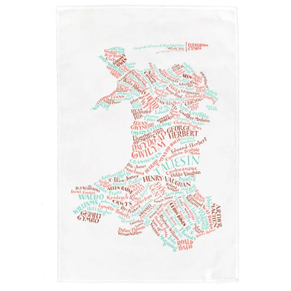 Literary Wales Tea Towel - 6 pack