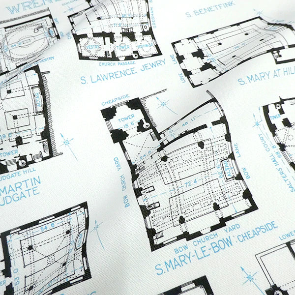 Wren's City Churches Tea Towel - 6 pack