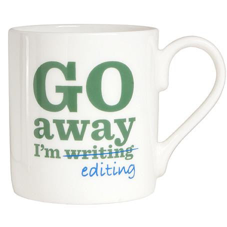 Go Away I'm Editing Bone China Mug - pack of 6