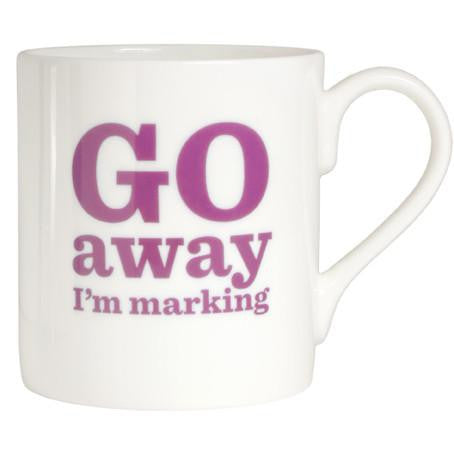Go Away I'm Marking Bone China Mug - pack of 6