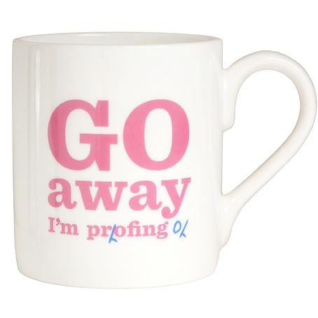 Go Away I'm Proofing Bone China Mug - pack of 4