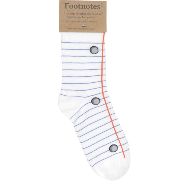 Lined Paper Socks